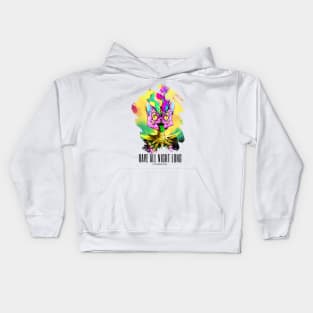 Techno cat - Rave all night long - Catsondrugs.com - rave, edm, festival, techno, trippy, music, 90s rave, psychedelic, party, trance, rave music, rave krispies, rave flyer Kids Hoodie